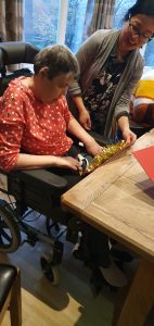 Christmas themed sensory activities with the people we support