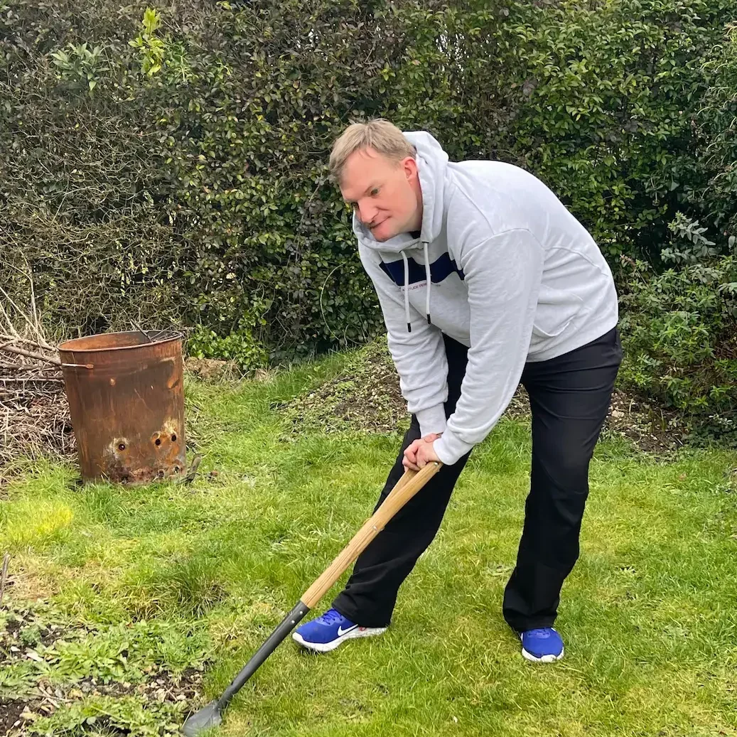 2) Real photo of a person supported by Achieve together doing something they’ve chosen 2) Real photo of a person supported by Achieve together doing something they’ve chosen